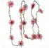 Marelida LED Lichterkette Dahlien Blüten Blumengirlande Timer L: 2,9m rosa - beige Polyester