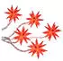 Gravidus LED Lichterkette Sterne rot 5 warmweiße LEDs 6 cm Ø
