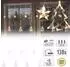 ECD Germany Led Lichtervorhang 2,2m mit 138 Leds Warmweiß, Weihnachtsbäume und Sterne, 8 Funktionen,