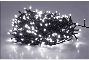 Spetebo Led Lichterkette kalt wei&szlig; - 180 Led / 13,5 m - Weihnachts Deko Beleuchtung f&uuml;r den Innen- und Au&szlig;enbereich