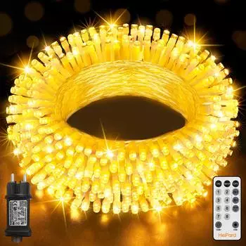 HeiPard LED-Lichterkette Außen 10m 100LED Warmweiß IP44 (HP-OLT-100)