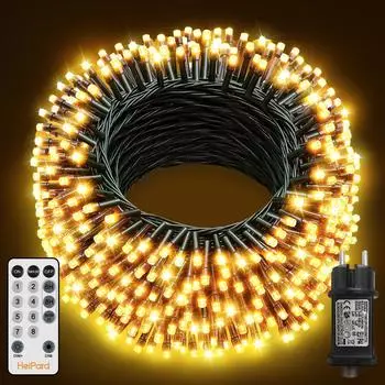 HeiPard LED-Lichterkette 40M 400LED 8 Modi dimmbar IP44 (HP-OLG-400)