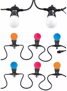 Lunartec LED-Partylichterkette 20er bunt Innen/Außen IP44 13m (NC6325)