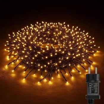 Buri Led Cluster-Lichterkette 10,5m B&uuml;schellichterkette Balkon
