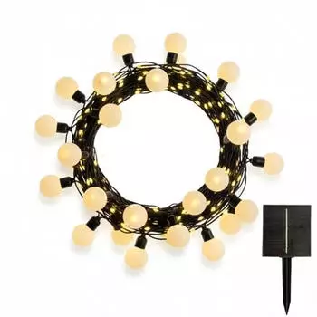 Lumisky 40 Multi-LED-Solar-Lichterkette 14 m Plastik Weiss
