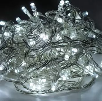 Linder Exclusiv LK021I 600er LED Lichterkette Innen/Au&szlig;en, kaltwei&szlig;, transparent (LK021I)