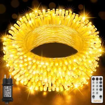 HeiPard Lichterkette Außen/Innen 15m 150 LED warmweiß IP44 (HP-OLT-150)