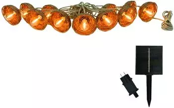 Lumisky Cottage Hybrid Solar-Lichterkette 10 Lampenschirme Polyrattan 8m (COTTAGE HYBRID)