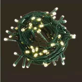 Linder Exclusiv LED-Lichterkette 600er warmweiß, grünes Kabel, 60m, Außen (LK021WG)