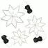 Idena LED Kristallsterne 3er-Set Metall warmweiß 6h-Timer (31810)