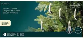 Lumineo LED-Kerzen Outdoor Dauerbetrieb weiß/warmweiß Ø1,5cm H.10cm (8719152595624)