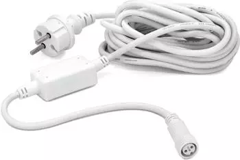 Hellum Netzkabel f&uuml;r Lichterketten 5m, wei&szlig; (555431)