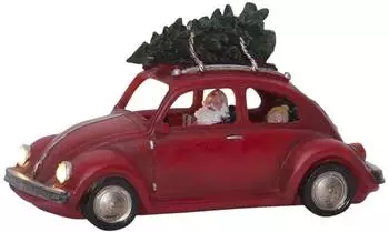 Star Trading Merryville LED-Weihnachtszene Santa/Auto (992-21)