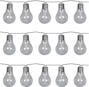 Luxform Solar-Lichterkette Corfu 15x LED, Glas, transparent (LUX97138)