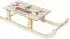 ECD Germany Weihnachtsschlitten Holz 60 warmweiße LEDs Timer (60x21x13,5cm)