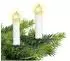 Gartenpirat Weihnachtsbaum-Lichterkette LED-Kerzen warmweiß mit Halteclip und Timer, 50 LEDs, 25m