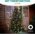 Gartenpirat Weihnachtsbaum-Lichterkette LED-Kerzen warmweiß mit Halteclip und Timer, 50 LEDs, 25m