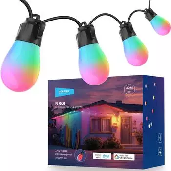 Neewer NR01 LED-Lichterkette 30m, RGBW, App-Steuerung, IP65 (NR01-30)