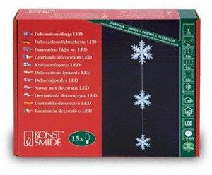 Konstsmide LED Vorhang 3 Schneeflocken kaltweiß (6116-203)