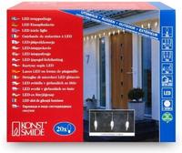 KONSTSMIDE Lichtervorhang "Eiszapfen, Weihnachtsdeko aussen" mit warmwei&szlig;en Dioden,