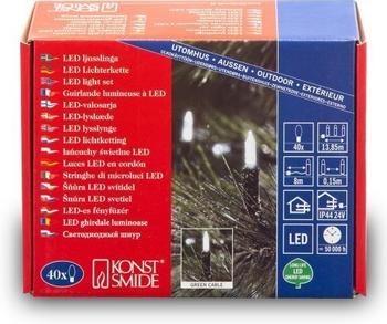 Konstsmide LED Mini-Lichterkette Kaltweiß 40er (6004-200)
