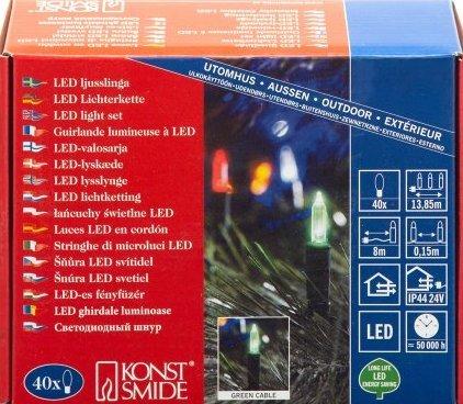 Konstsmide LED Mini-Lichterkette bunt 40er (6004-500)