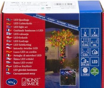 Konstsmide Micro-LED-Lichterkette 80er bunt (3611-500)