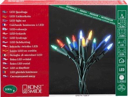 Konstsmide LED-Mini-Lichterkette 100er bunt grün (6304-500)