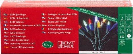 Konstsmide LED-Minilichterkette 50er bunt, grün (6303-500)