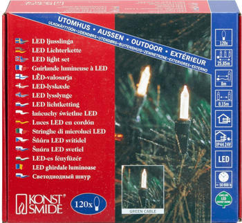 Konstsmide LED Mini-Lichterkette Warmweiß 120er (6060-100)