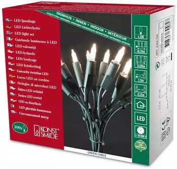 Konstsmide LED-Mini-Lichterkette 100er warmwei&szlig; (6304-120)