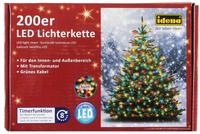 Idena 200er LED Lichterkette schwarz 27.9 m