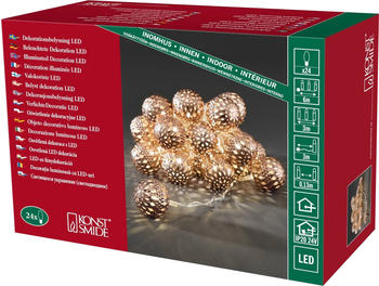 Konstsmide LED Dekolichterkette bronze Metallbälle (3156-603)