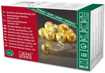 Konstsmide LED Dekolichterkette gold Metallbälle (3157-803)