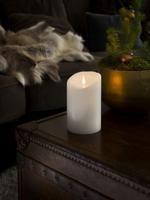 Konstsmide - Led Echtwachskerze Mit Flamme & Timer, &Oslash; 10cm, H&ouml;he 16cm,