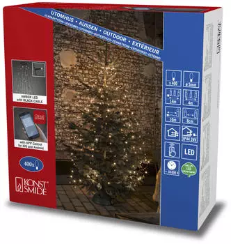 Konstsmide LED Baummantel APP gesteuert Bernstein/schwarz (6521-870)