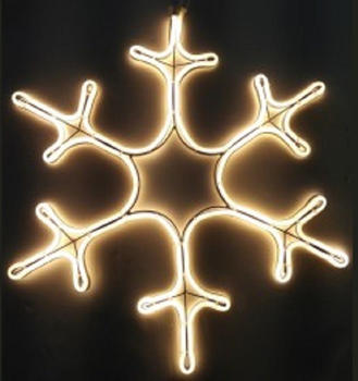 FHS Neon-Lichtschlauch Schneeflocke 120 LEDs warmweiß (30506)