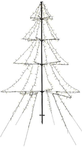 Kaemingk LED-Baum Cluster Erdspieß 3-stufig 1200-flg 200 cm (493444)