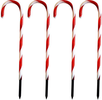 Mojawo LED-Gartenleuchtsäbe Zuckerstangen 4er (M76500 / LK076W)