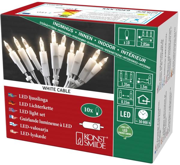 Konstsmide LED-Minilichterkette 10er weiß-warmweiß (6300-102)