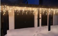 Led Eisregen-lichterkette 960 Warmweisse Leds 24,0m Au&szlig;en + Innen