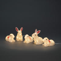KONSTSMIDE LED-Lichterkette "Osterhase, Osterdeko aussen" 40 warm wei&szlig;e Dioden