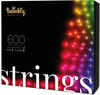 Twinkly Strings, Multicolor Edition, schwarz, 600 LEDs