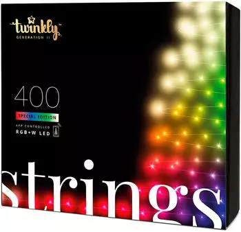 twinkly Strings 400 LEDs Special Edition RGBW multicolor + warmweiß 2. Generation 32m (TWS400SPP-BEU) twinkly Strings 400 LEDs Special Edition RGBW multicolor + warmweiß 2. Generation 32m (TWS400SPP-BEU)