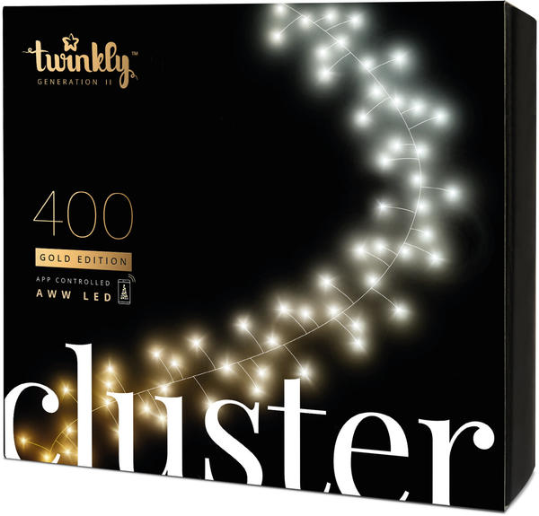 twinkly Cluster-Kette 400 LEDs Gold Edition AWW 2. Generation mit Appsteuerung 6m (TWC400GOP-BEU)