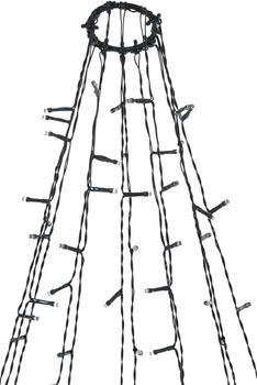 FHS Baumvorhang 300 LEDs warmweiß 2,5m grün (31176)