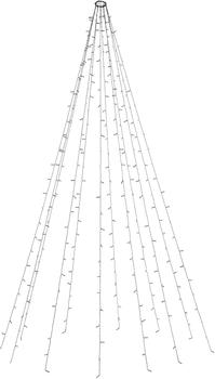 FHS LED-Baumvorhang 480 LEDs 3,2m warmweiß grün (31671)