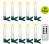Goobay 20 kabellose LED-Weihnachtsbaumkerzen - mit Klemmen und IR-Fernbedienung zur