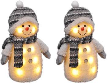 Gravidus Deko Schneemann mit 8 LEDs 33 cm 2er Set