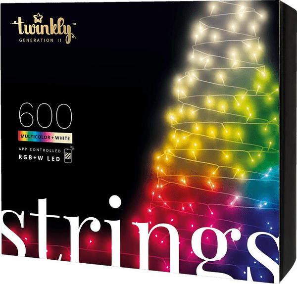 twinkly Strings 600 LEDs RGB+W multicolor + warmweiß 2. Generation 48m (TWS400SPP-BEU)
